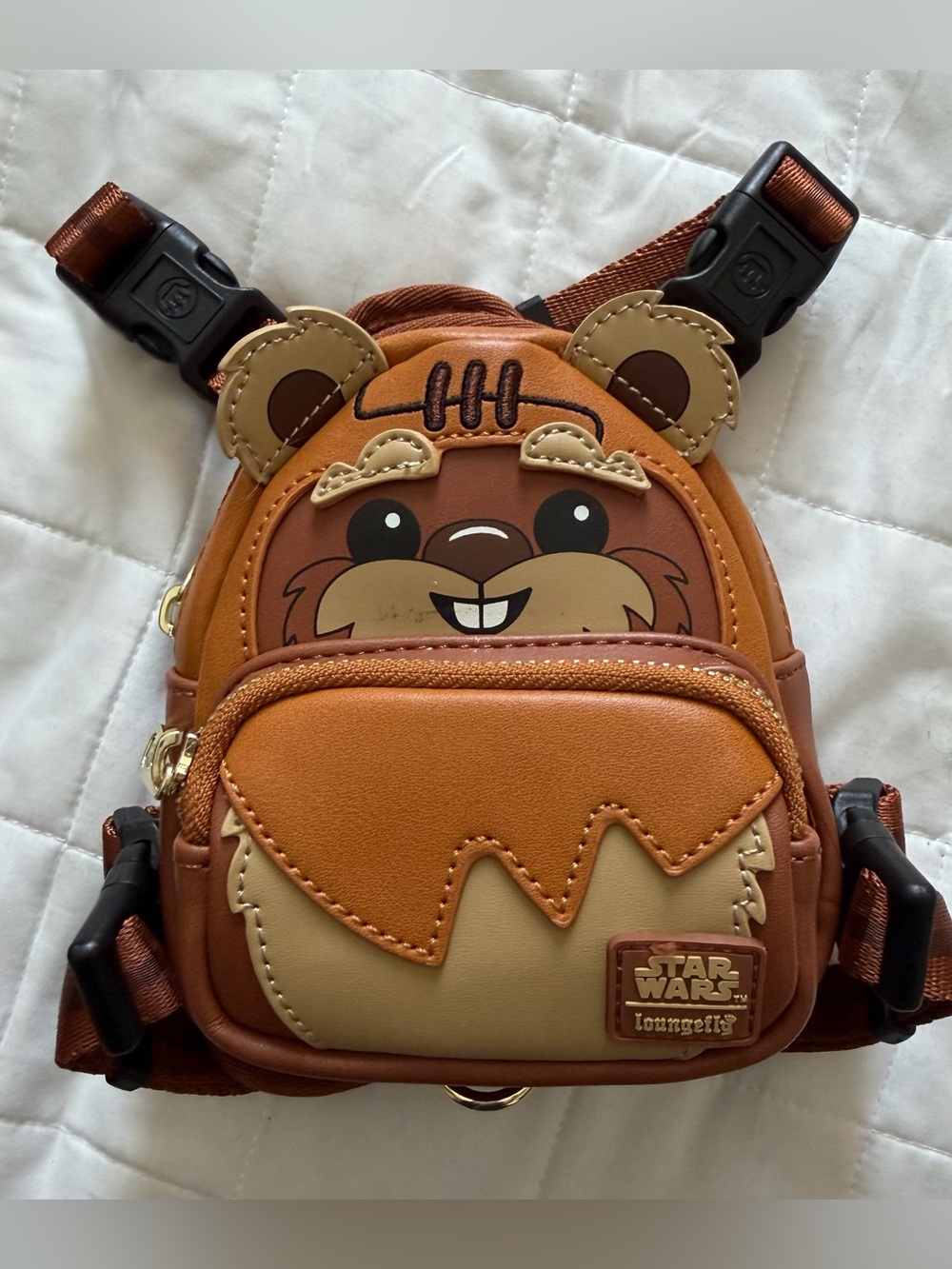 Loungefly Star Wars Ewok Brown & Tan Kids Mini Backpack (NWOT)